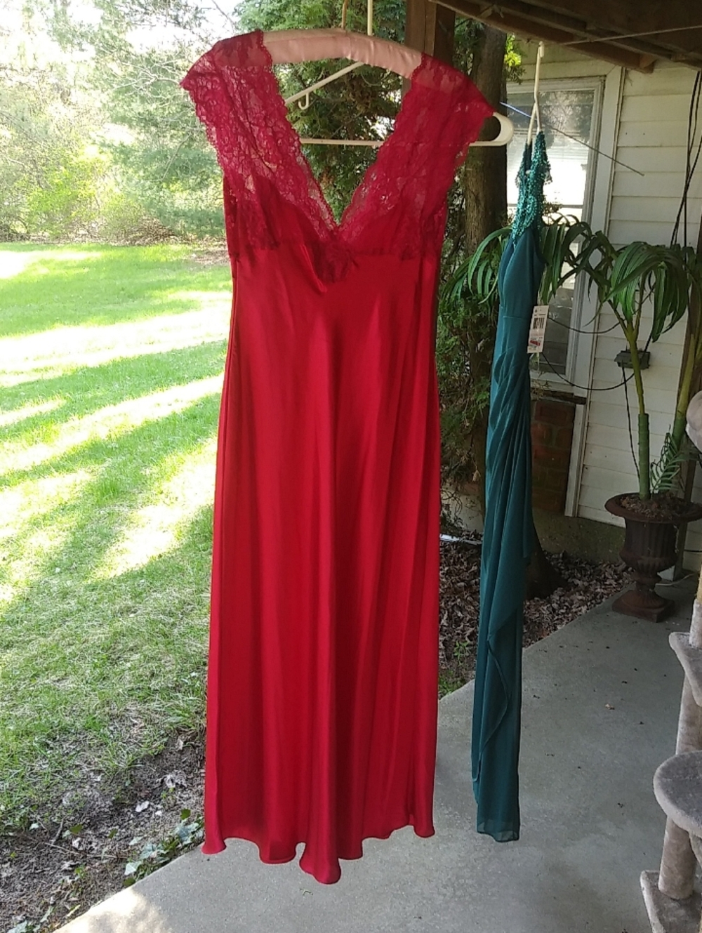 Gilligan&OMalley Silky Lace Long Nightgown